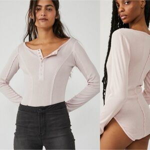 NEW Free People Pink Bodysuit Sz Small